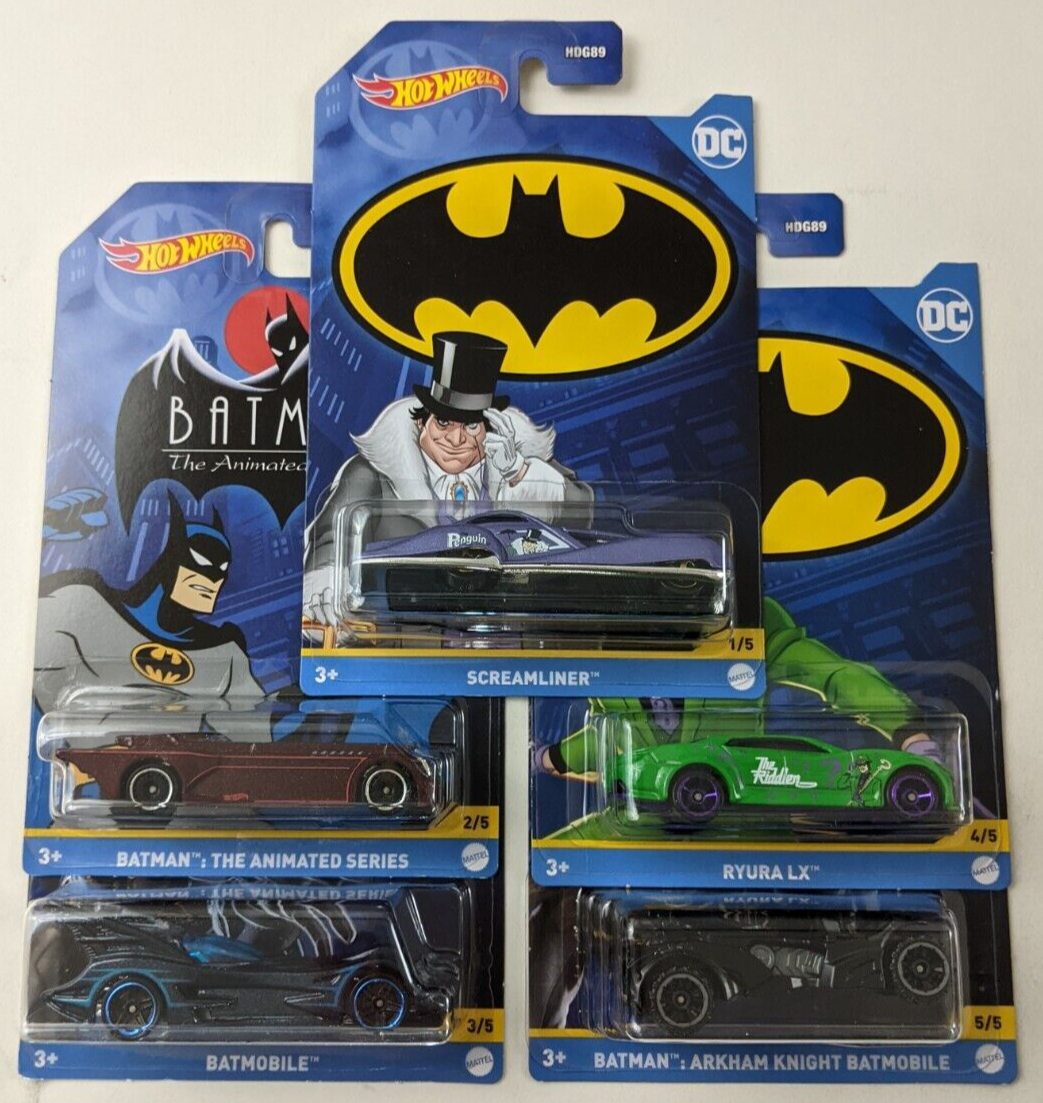 Carrinho - Hot Wheels Entertainment - Batman - Kit com 4 carrinhos MATTEL