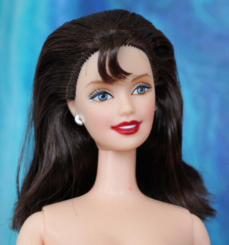 Nude Barbie Brunette Pale Blue eyes TNT CEO Long Wavy Dark B