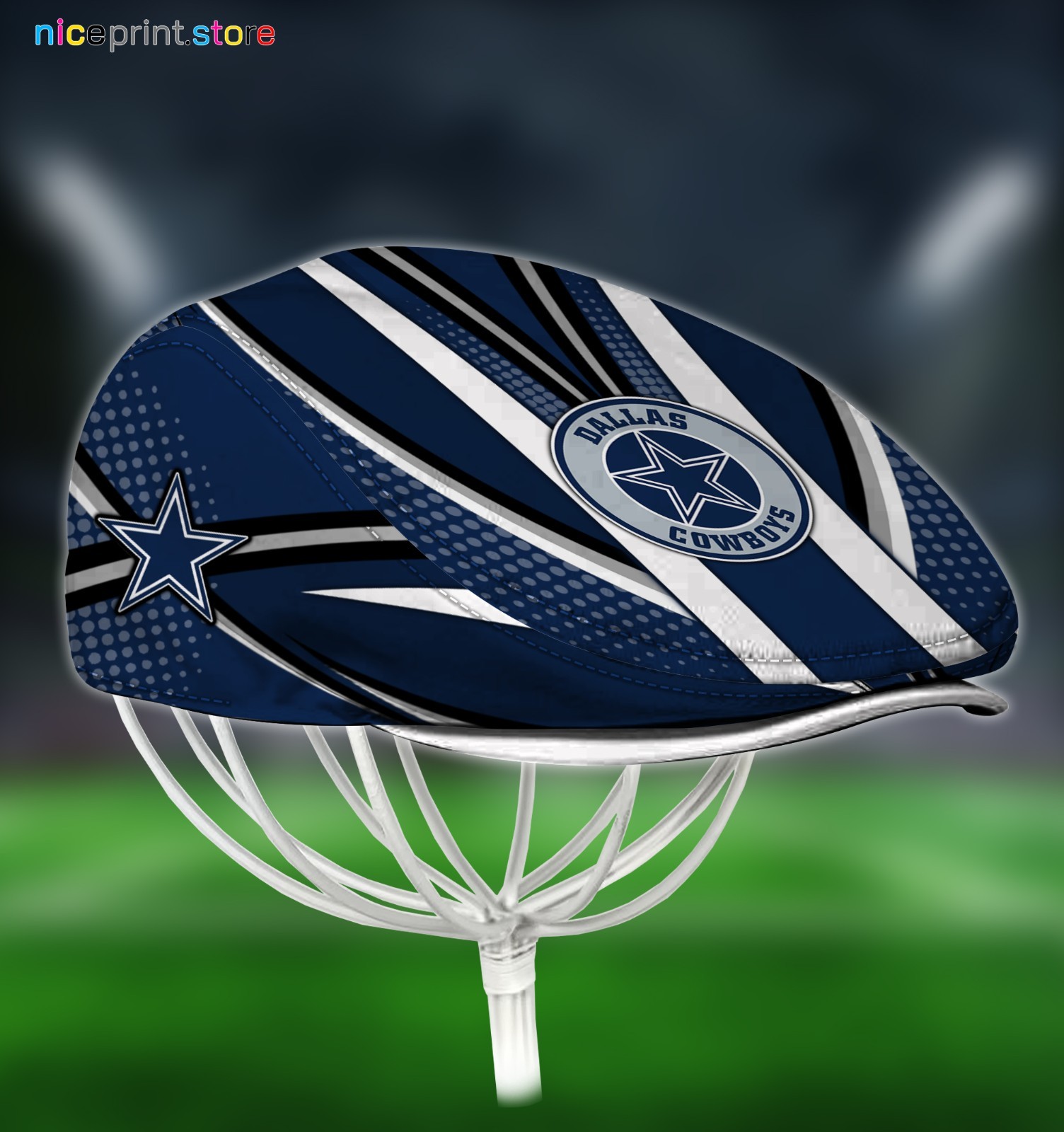 Dallas Team Cowboys Jeff Cap NFL Jeff Cap Driving Cap Golf Cap Flat Cap For Men