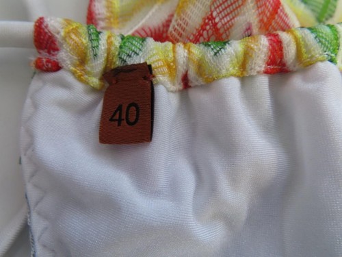 NWOT MISSONI Multicolor Zig-Zap 2-pc Bandeau Top/Bikini Bathing Suit 40/US 4 - Picture 3 of 14
