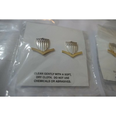 USCG U.S. Coast Guard CDVC ENL PO3 Petty Officer 3 Class Rank Insignia Badge Set