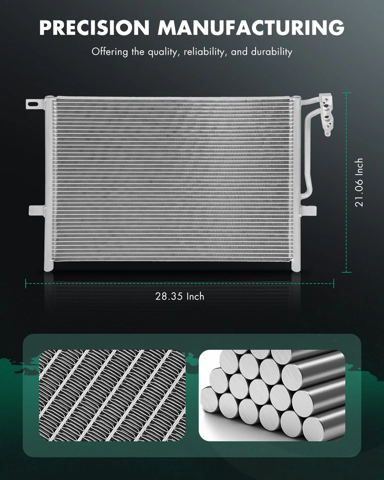 Condensador de aire acondicionado para BMW 325i 2,5 L 330xi 3,0 L 2001 2002 2003 2004 2005 2006 4 puertas Foto 2 de 4