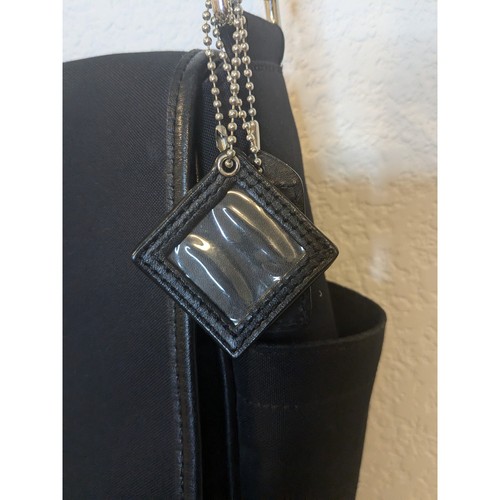 Authentic COACH Black Transatlantic Messenger Bag Black Neoprene Leather $295 - Picture 8 of 16