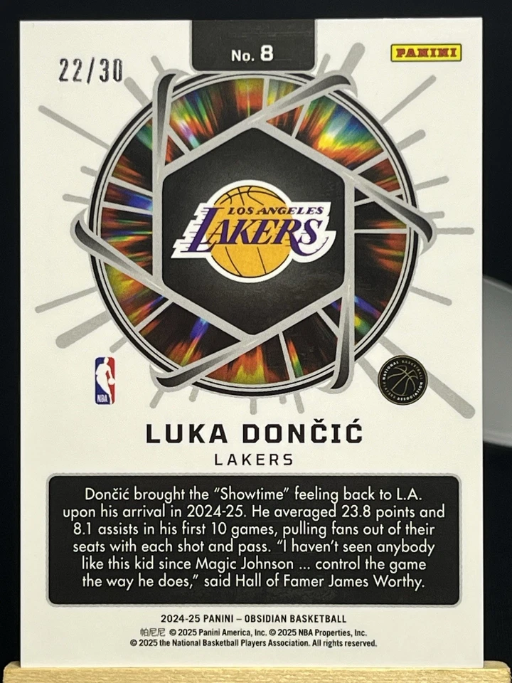 2024-25 Panini Obsidian Luka Doncic Supernova Fire And Ice /30 - Image 2 of 3