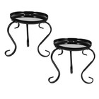 2 Stück Kunst-Blumentopfhalter aus Eisen, praktischer Topfpflanzenständer,