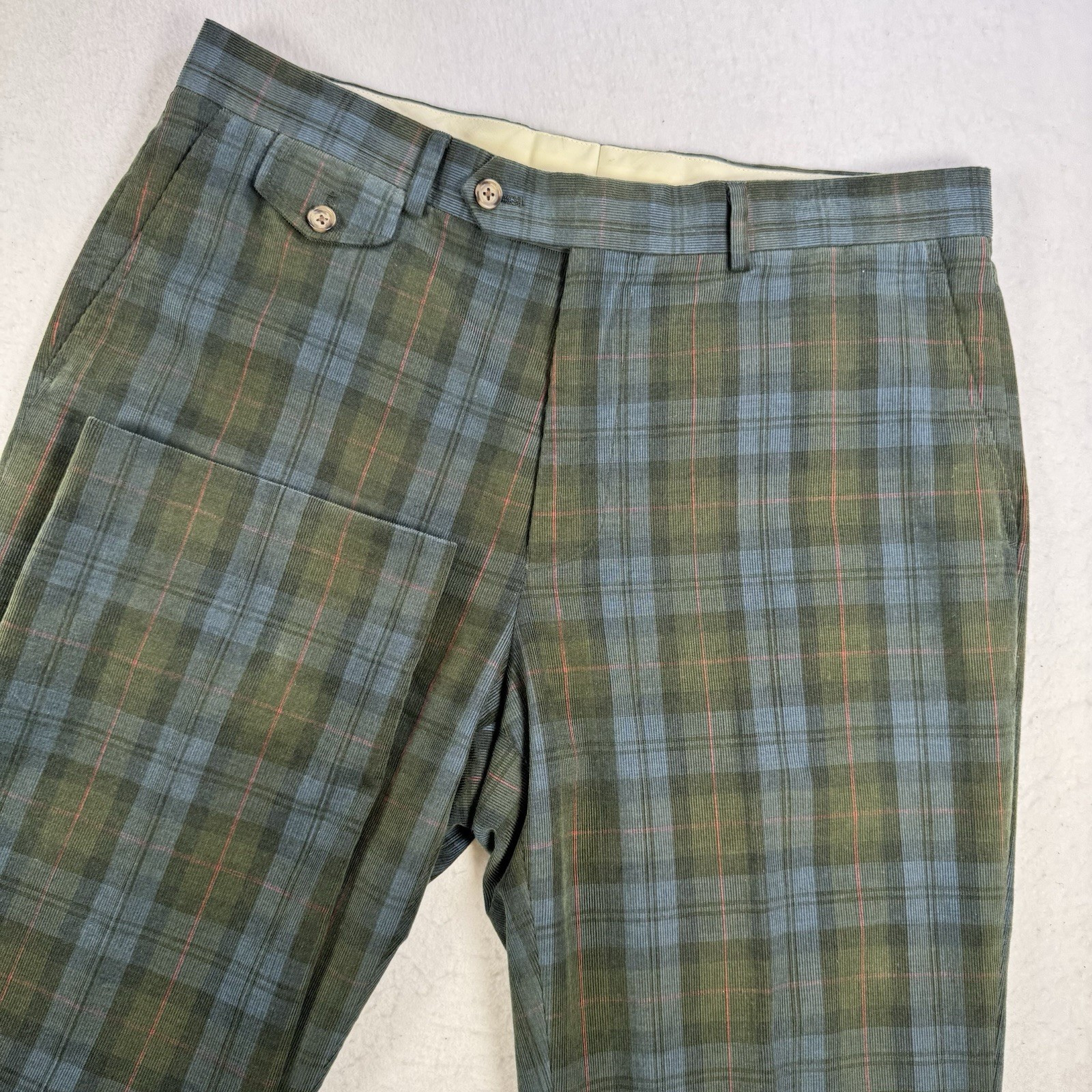 Brooks Brothers Men’s 35x32 Regent Fit Tartan Plaid Corduroy Pants