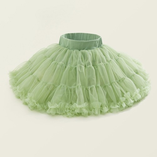 Baby Girls Ruffled Dancewear Tutu Skirt Party Multi-layer Mesh Dance Infant - Photo 23/41