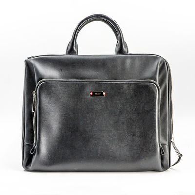 BALLY Valdio Business Bag in Leather and Canvas Trainspotting Slim