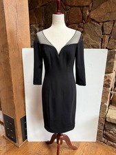 Badgley Mischka little black dress evening attire size 6 NWOT
