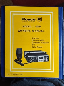 Royce Model 1-660 Owner's Manual