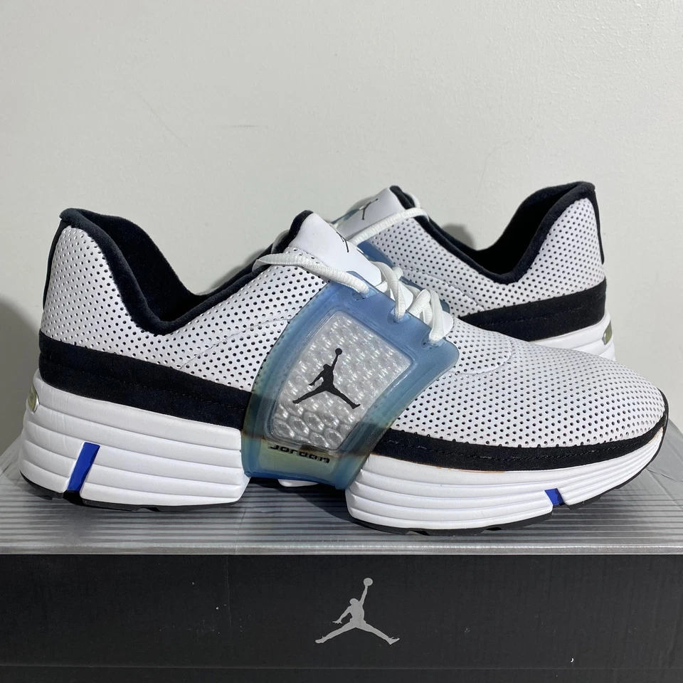 Talla 12 - Air Jordan Trunner Fly Blanco Negro Varsity Royal 303894-104 ¡Envío rápido! Foto 2 de 4