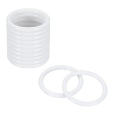 12Pcs White Dream Catcher Rings 1.5" Plastic Macrame Wreath Floral Hoop for DIY