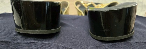 *RARE* GUCCI Light Cream Yellow With Black Wooden Sole Slide ~ 8 US - Picture 10 of 12