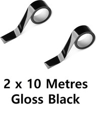 Gloss Black De-Chroming Vinyl Wrap 100mm x 20 Metre Chrome Delete Car Trim Tape
