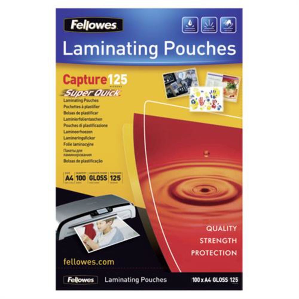 Fellowes Laminating Pouches SuperQuick Capture 125 micr 5440101 5590₽