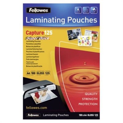 Fellowes Laminating Pouches SuperQuick Capture 125 micr # 5440101
