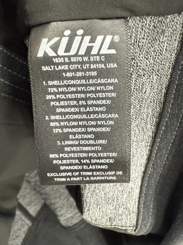 Kuhl Klash Jacket Mens Large Full Zip Charcoal Gray Softshell Mock Neck Outdoor - Picture 10 of 10
