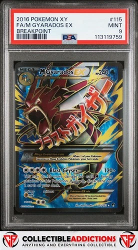 2016 Pokemon Xy Breakpoint #115 M Gyarados Ex Breakpoint PSA 9