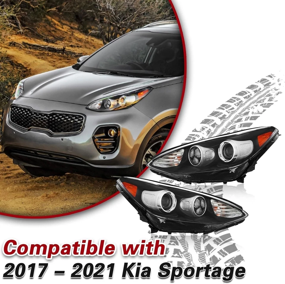 Conjunto de faros proyectores izquierda + derecha para Kia Sportage 2017-2022 Foto 3 de 4