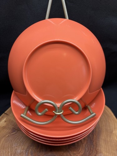 8-Vintage Brookpark Melamine Melmac Orange Coral Soup Cereal Large Bowl - Picture 11 of 21
