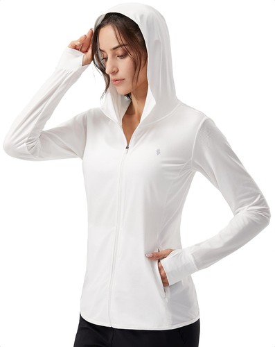 UPF 50+ Sun Protection Hoodie Jacket for Women Lightweight Hiking Shirt