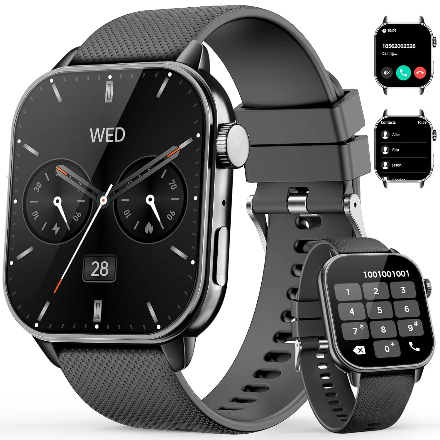 Smart Watch Men Women with Phone Function Wristwatch for iPhone Samsung Huawei