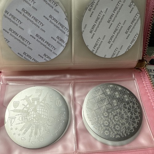 Born Pretty Nail Stamping Plates Set Of 26 Including Pink Case - Picture 7 of 14