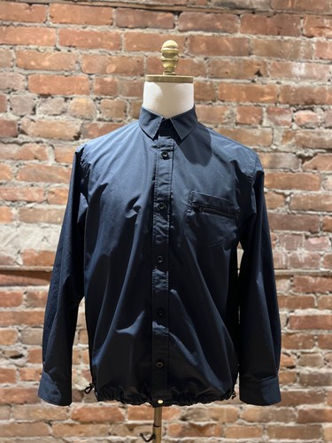 Sacai Lightweight Shirt Jacket – Navy Ripstop (Model 24-03483M)
