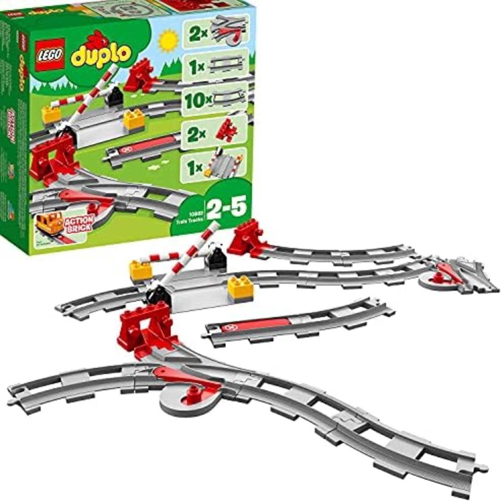 LEGO DUPLO Town Train Tracks 10882 Building Kit 23pcs Toy Bricks - Image 2