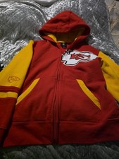NFL Team Apparel Kansas City Chiefs NFL Full Zip Hoodie Youth XL Red/Yellow