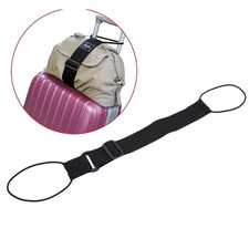 1pc Adjustable Luggage Strap Elastic Suitcase Bungee Travel Belt Black - New