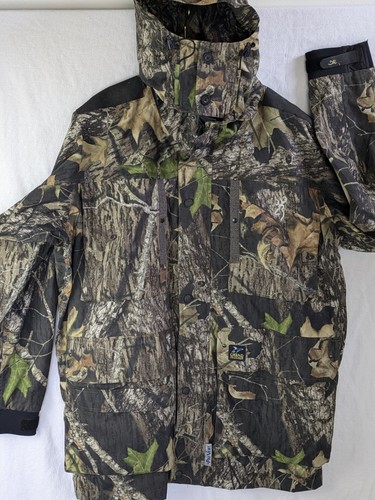Browning Camo SHELL Jacket Water/Windproof Mossy Oak Large Hunting Cargo Pockets - Picture 19 of 19