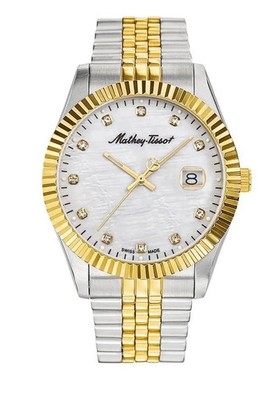 Mathey Tissot Herrenuhr 40 mm Swiss Made Edelstahl Datum Klassiker H710BI