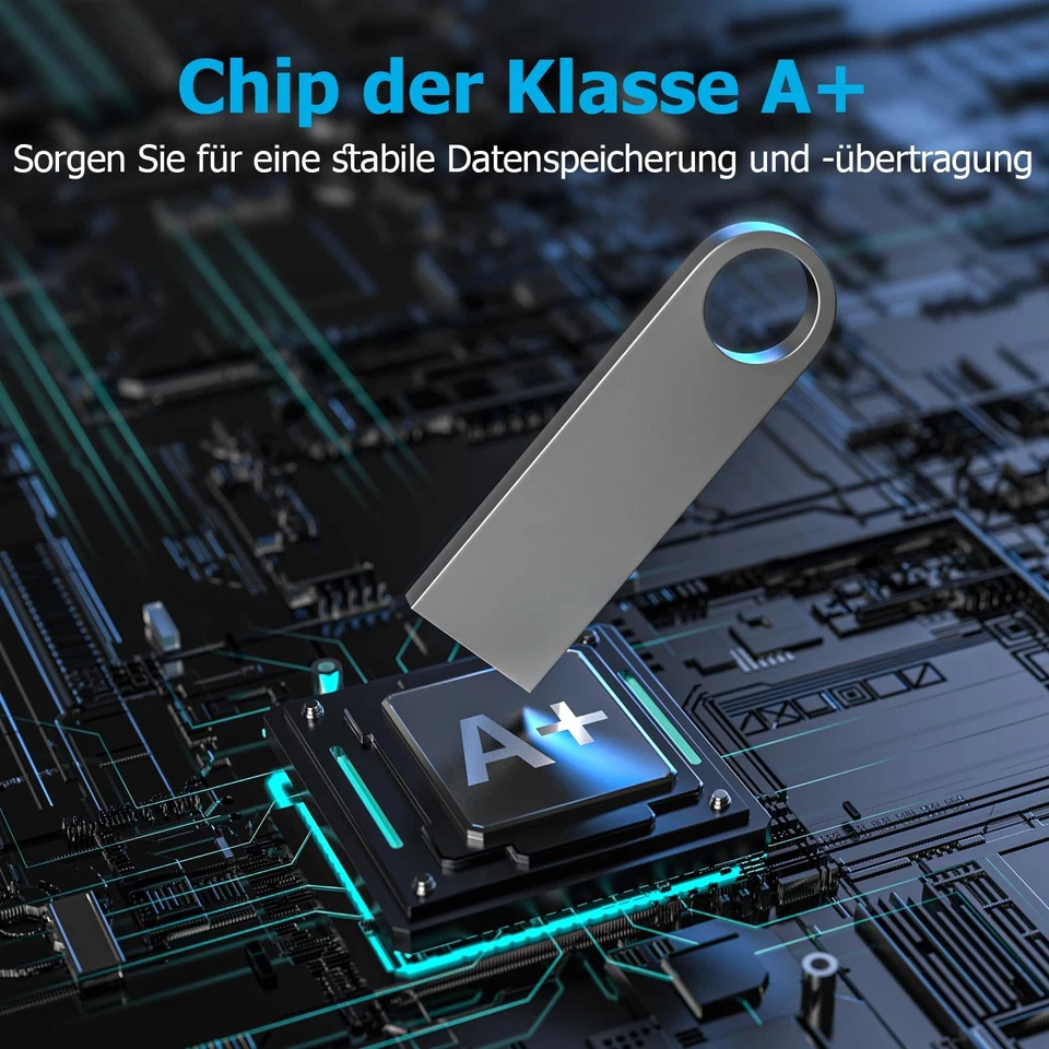 Mini chiavetta USB 1 GB 20 pezzi Nero impermeabile Penna USB 1 GB in metallo - Immagine 3 di 4