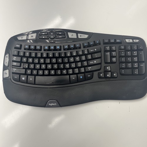 Logitech K350 Wave Wireless Ergonomic Keyboard Black, No Dongle