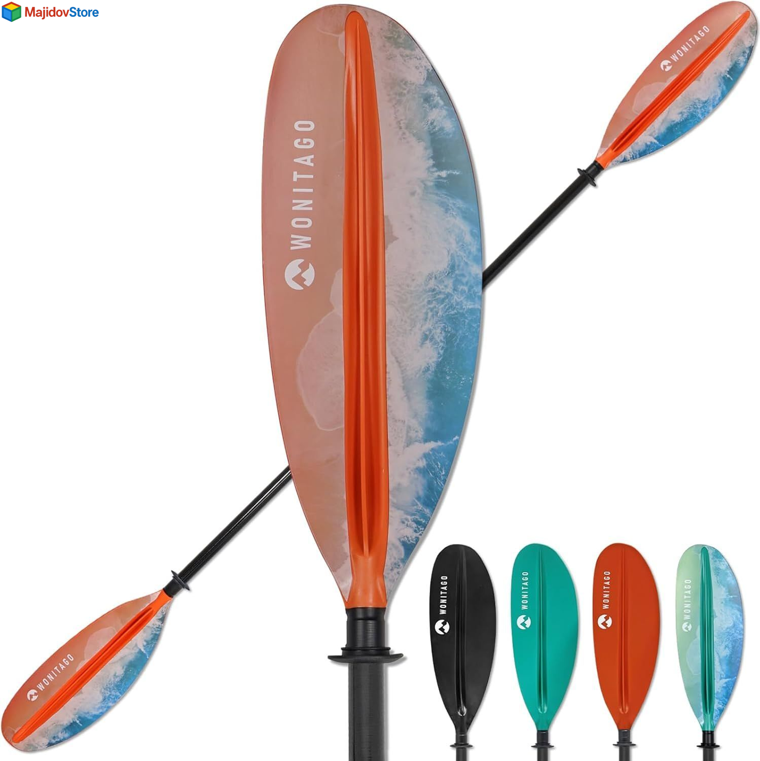 Fiberglass Shaft Kayak Paddles with Reinforced PP Blades