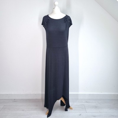 Killstar Dress Maxi Black XL Witchy Gothic Asymmetric Lace Up Nightwane Party