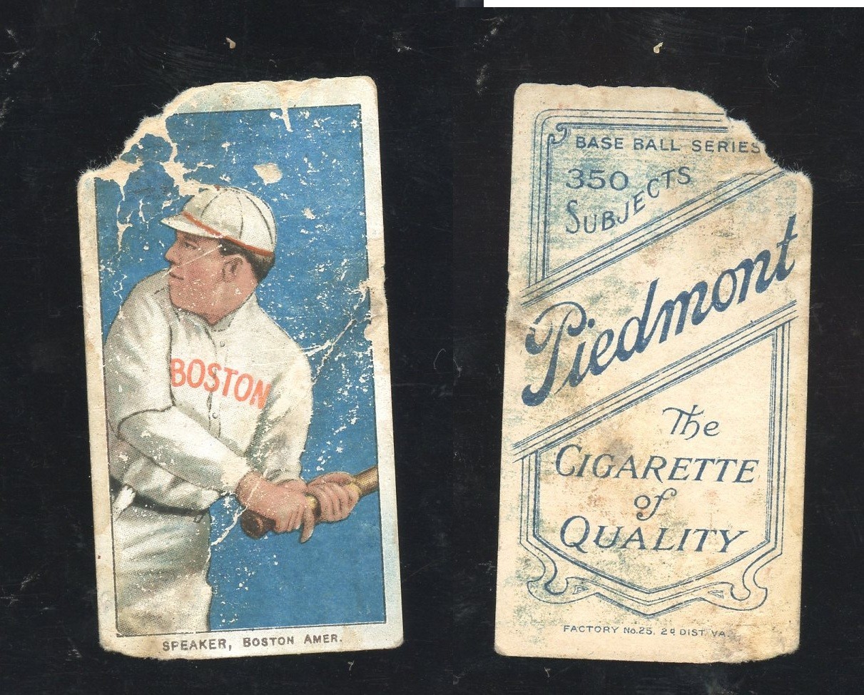 T206 Tris Speaker HOF ~~ PR condition ~~ Piedmont 350 back