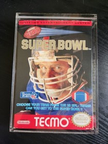 🔥🚨Vintage NES Nintendo Tecmo Super Bowl Complete CIB EUC W/ Box & Acrylic Case