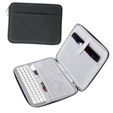 Tablet Sleeve Bag, Protective Bag with Two Compartments 12.9 Inch Black  Gray