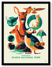 Iconic Wildlife of Acadia National Park by Tom Whalen Art Print Ltd Edition MINT