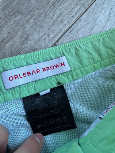 Orlebar Brown men's bulldog green classic shorts Size: 34 - Picture 7 of 13