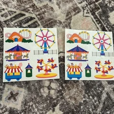 Mrs. Grossman’s CARNIVAL RIDES sticker Sheet. 2 Full Pages 1997