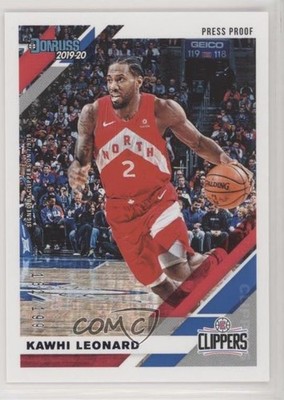 2019-20 Panini Donruss Press Proof Purple 132/199 Kawhi Leonard #187 3bz