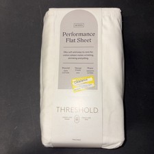 Threshold 400 Thread Count Performance Flat Sheet Sour Cream Queen