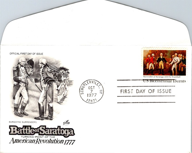 S09-5928, SURRENDER AT SAROTOGA, ARTCRAFT FDC