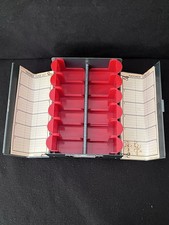Vtg 1970  s Australian Hanimex 180 Slides Capacity Steel File Storage Case/Box