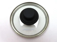 Green Life Replacement Glass Lid Only 6 1/2" Outer 5 3/4" Inner Rim Black Knob
