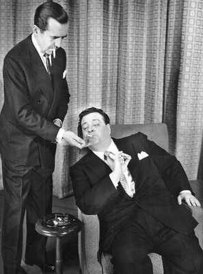 Edward R. Murrow  Interview Actor Jackie Gleason Vintage Photo Poster 24x36