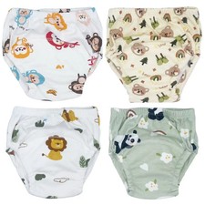 4PCS Baby Waterproof Diapers Pee Shorts Underwears Reusable Soft Ecological